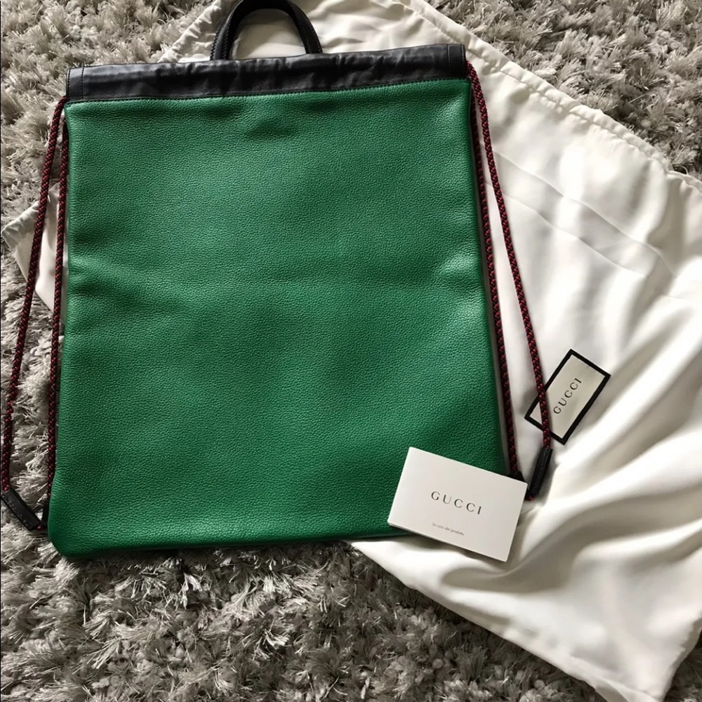 SOLD. Gucci Drawstring Back pack - Picture 2 of 6